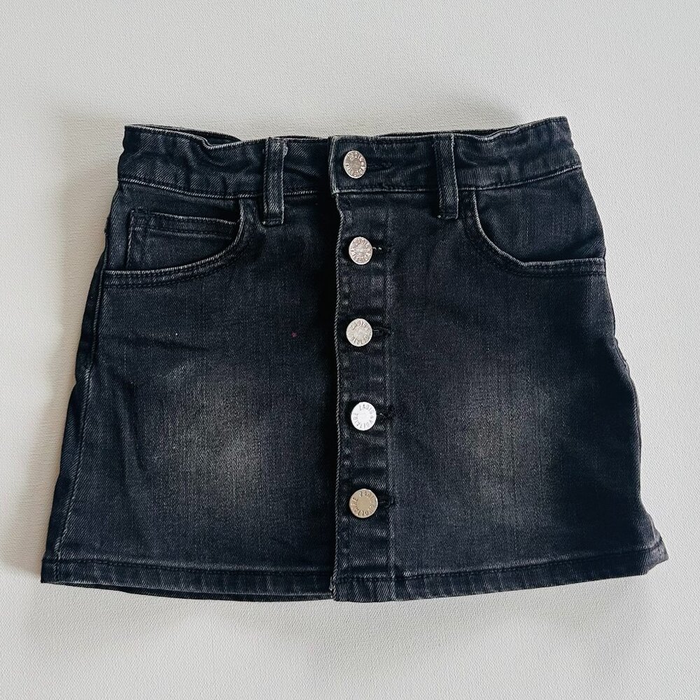Zadig & Voltaire Girls’ Black Denim Skirt — Size 6Y